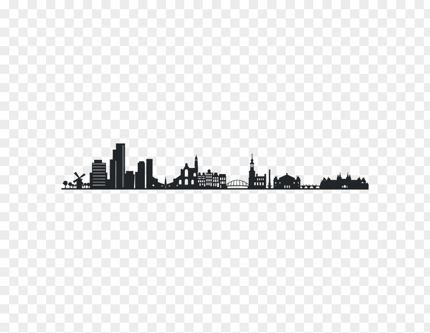 Luminescent Vector Skyline Amsterdam Wall Decal Sticker Vinyl Group PNG