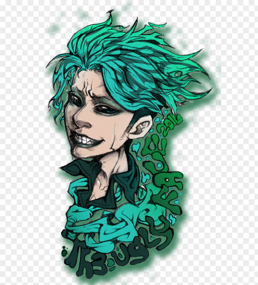 Ugly Face Cartoon Teal Supervillain Legendary Creature PNG