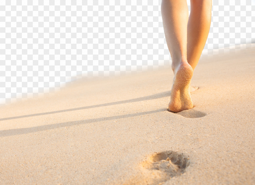 Woman On The Beach Picture Footprints Footprint Sand Sole PNG