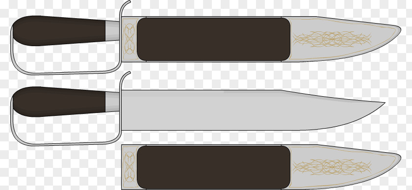 Bowie Knife Drawings Kitchen Knives PNG