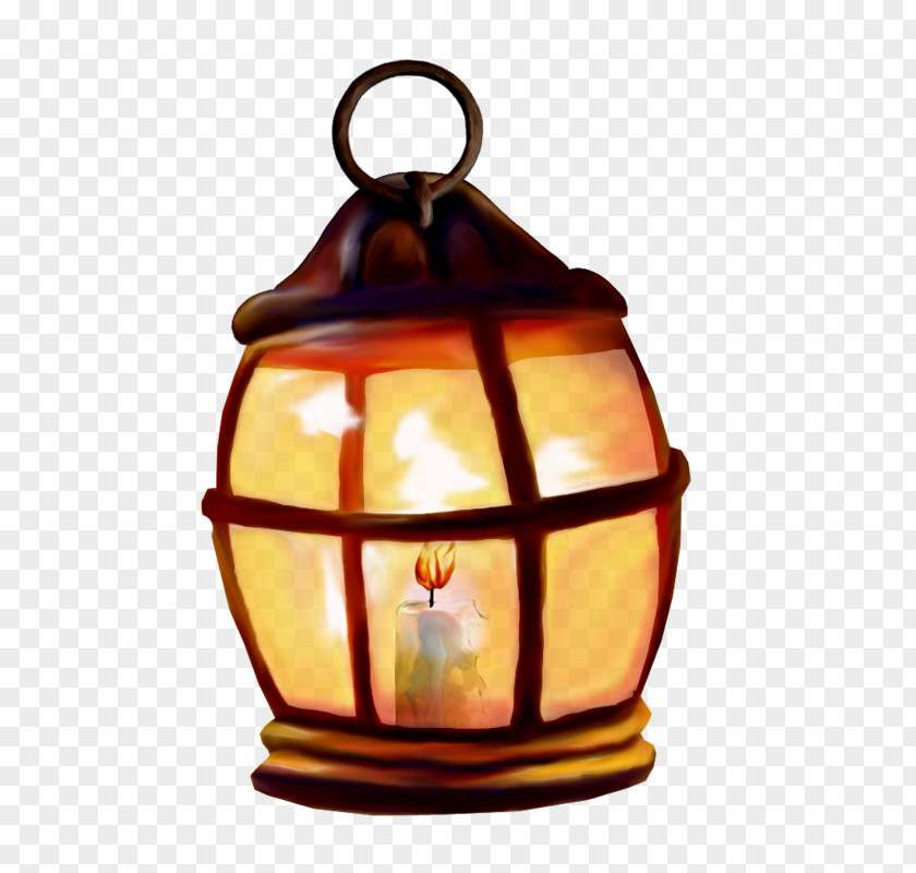 Complex Hand-painted Old Lamp Light Lantern Candlestick Clip Art PNG