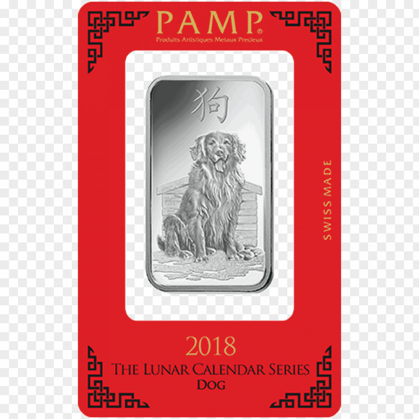 Dog Gold Bar PAMP Lunar Series PNG