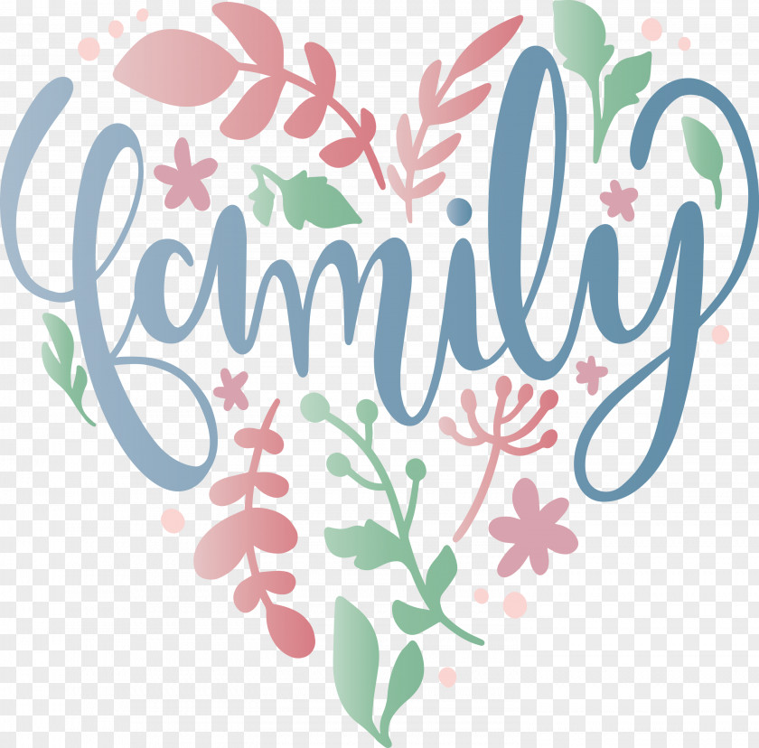 Family Day Heart Flower PNG