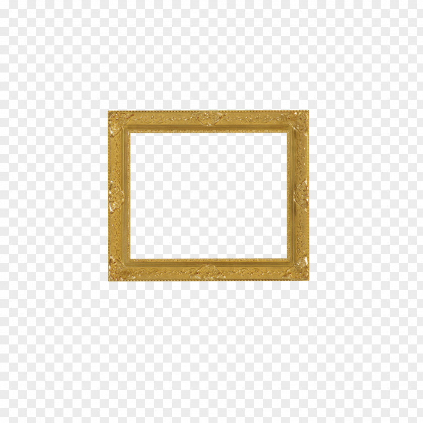 Gold Frame Square Area Angle Pattern PNG