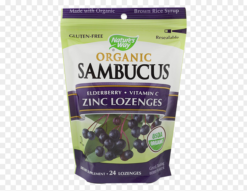 Sambucus Dietary Supplement Zinc Elder Throat Lozenge Nature PNG