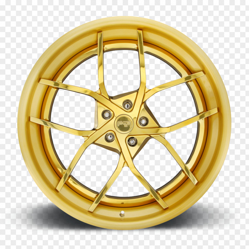 Brushed Gold Rim Car Import Wheels Alloy Wheel PNG