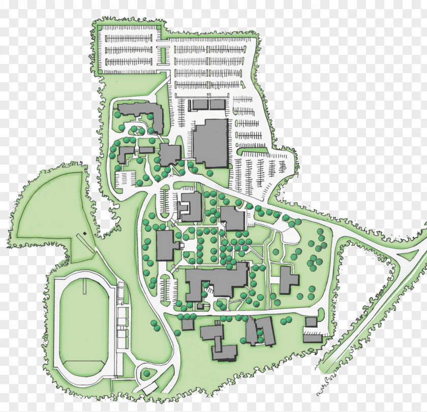 Civilized Campus Residential Area Urban Design Land Lot PNG