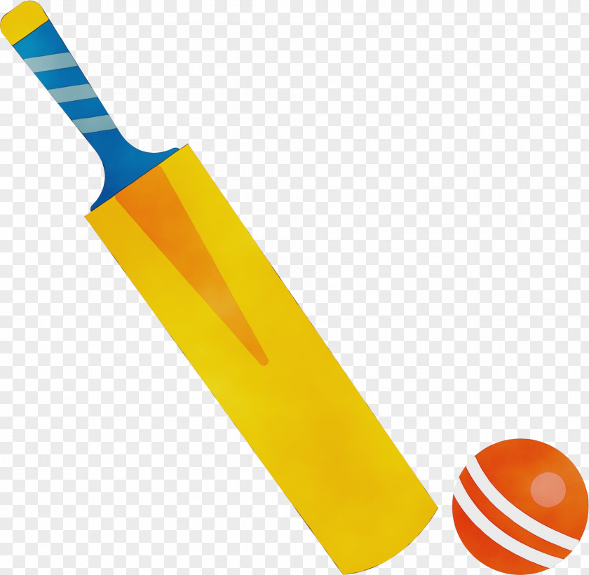 Cricket Bat Yellow Cartoon PNG