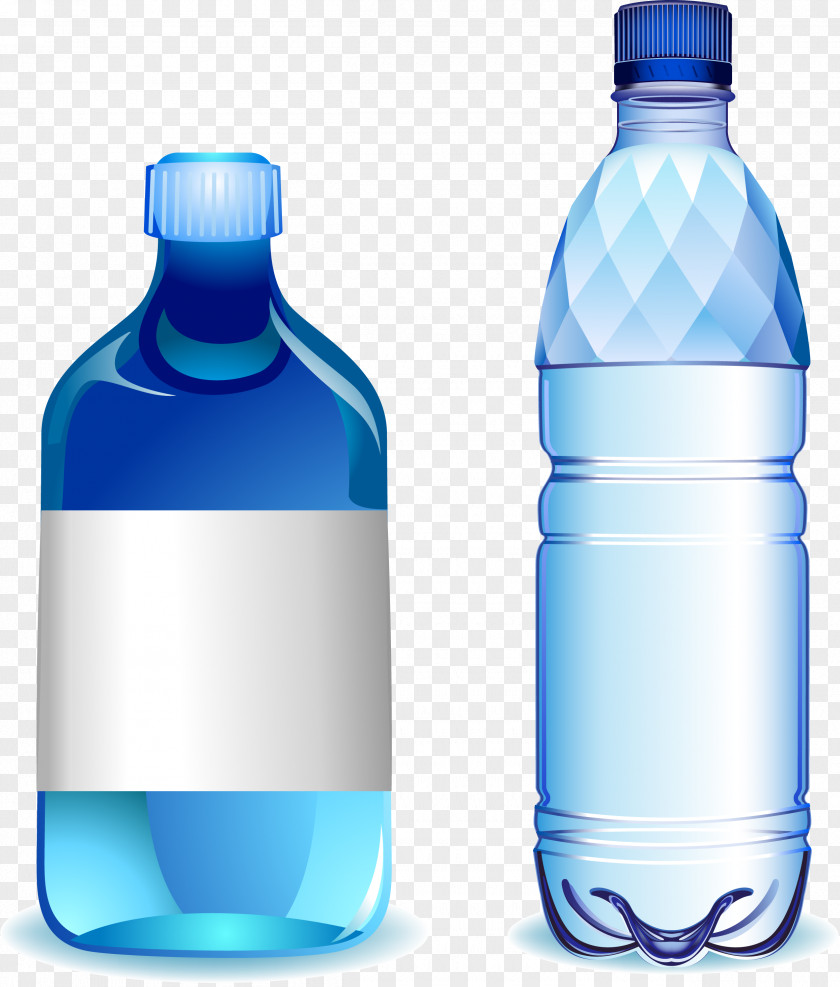 Blue Water Bottle Plastic PNG