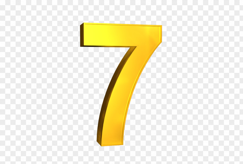 Number 7 Logo Brand Yellow PNG