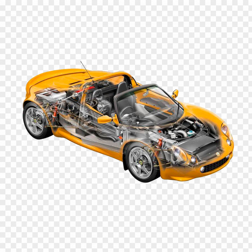 Orange Convertible Perspective 2008 Lotus Elise Cars Sports Car PNG