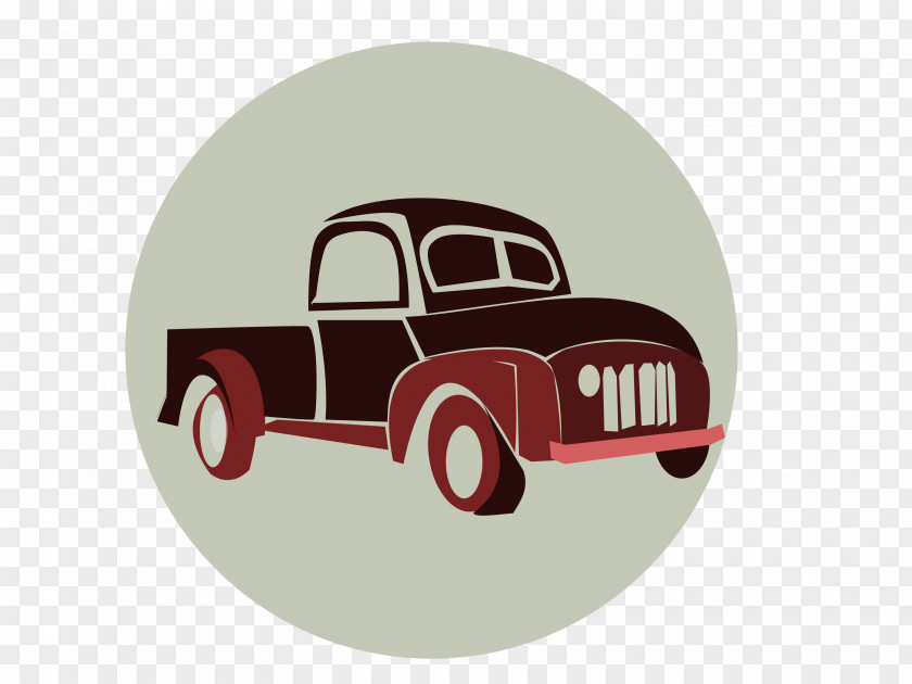Vintage Retro Pickup Truck Car Clip Art PNG