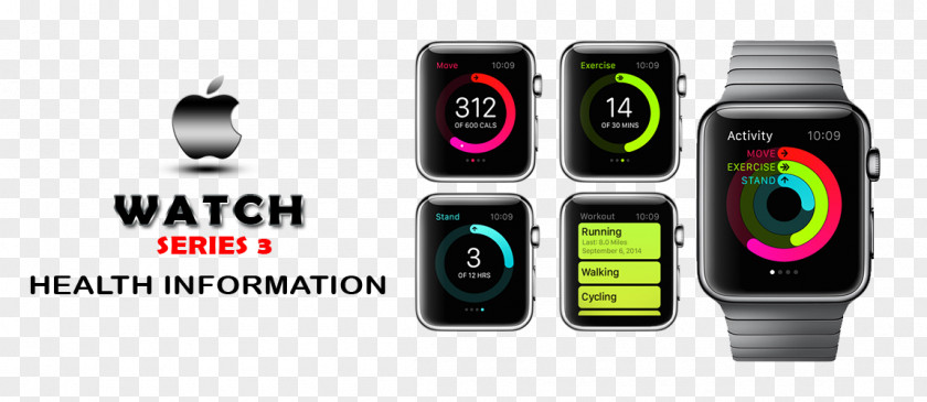 Apple Watch Series 3 Activity Tracker PNG