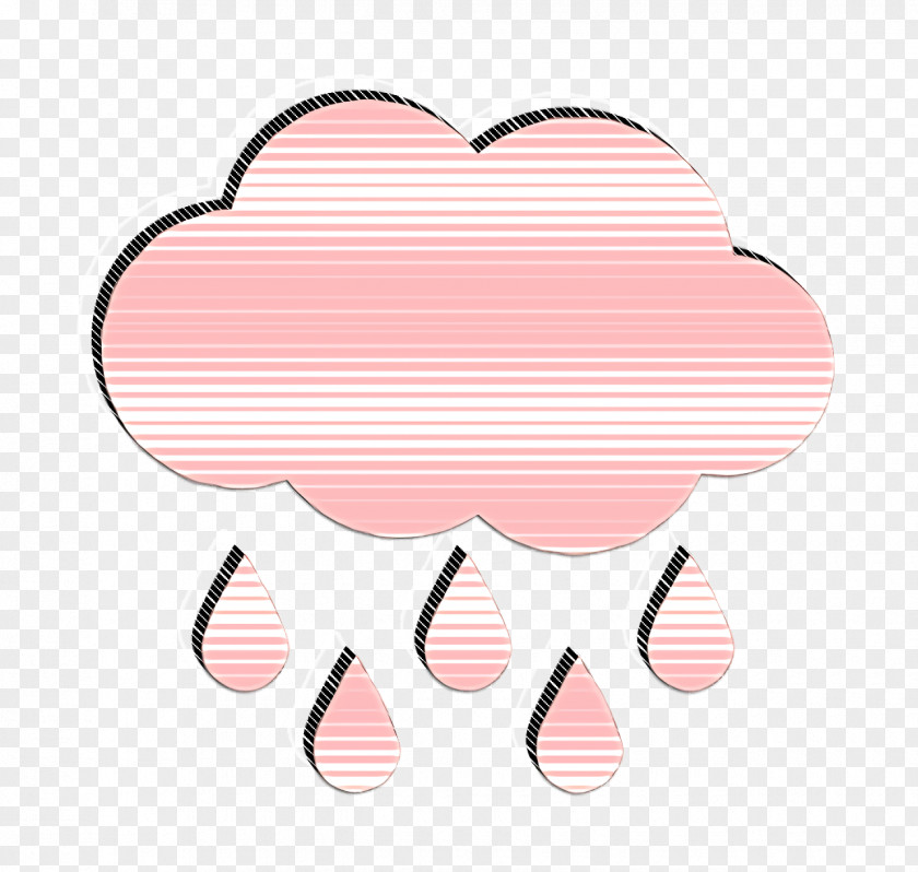 Basic Icons Icon Rain Black Cloud With Raindrops Falling Down PNG