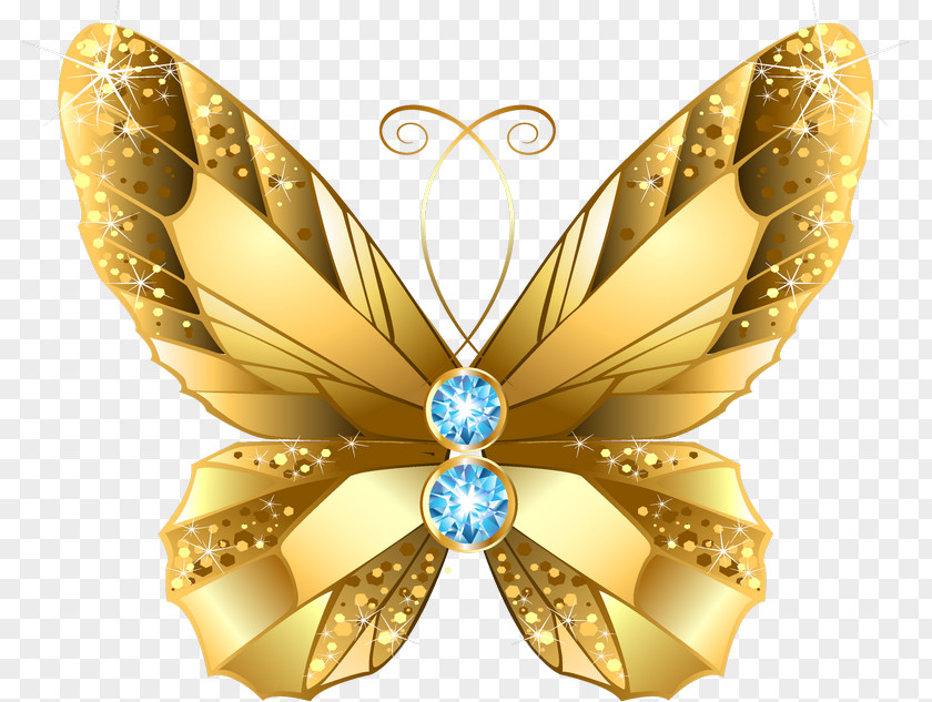 Butterfly Gold Download PNG