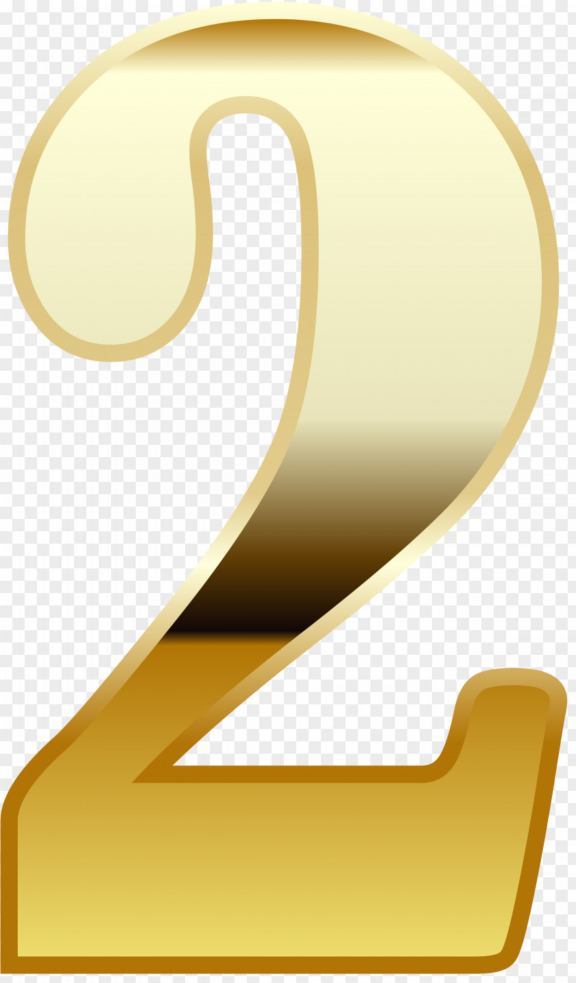 Gold Number Two Image Yellow Angle PNG