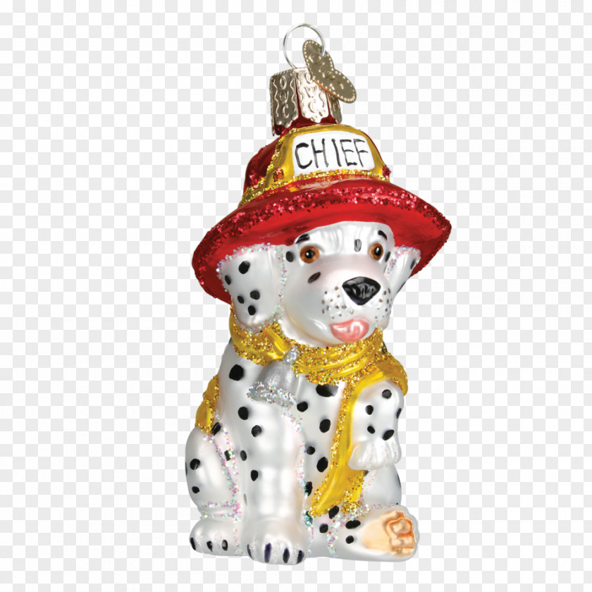 Hand-painted Fire Dalmatian Dog Christmas Ornament Puppy Gift PNG