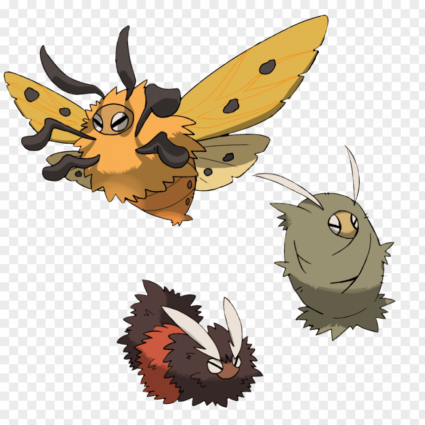 Tiger Family Butterfly Insect Luna Moth Pokémon PNG