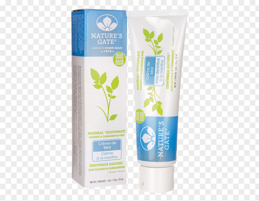 Toothpaste Cream Nature's Gate Natural Lotion Fluoride PNG