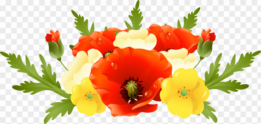 Beautifully Realistic Floral Decoration Design Flower Bouquet Euclidean Vector PNG