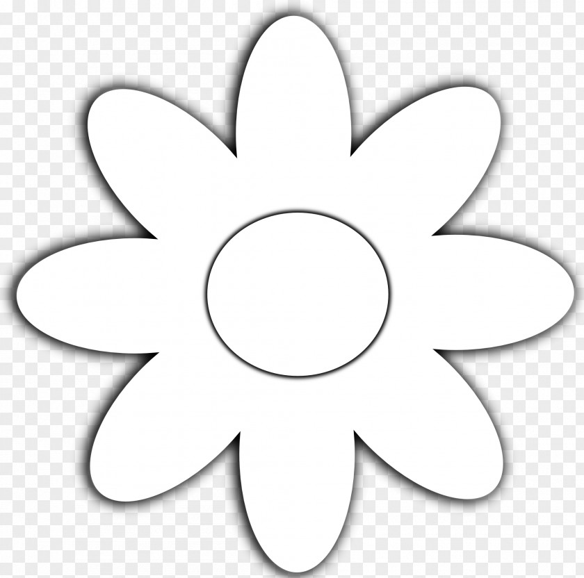 Free Svg Graphics Flower Black And White Common Daisy Coloring Book Clip Art PNG