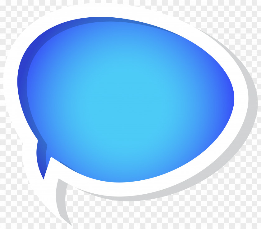 Blue Speech Balloon Clip Art PNG