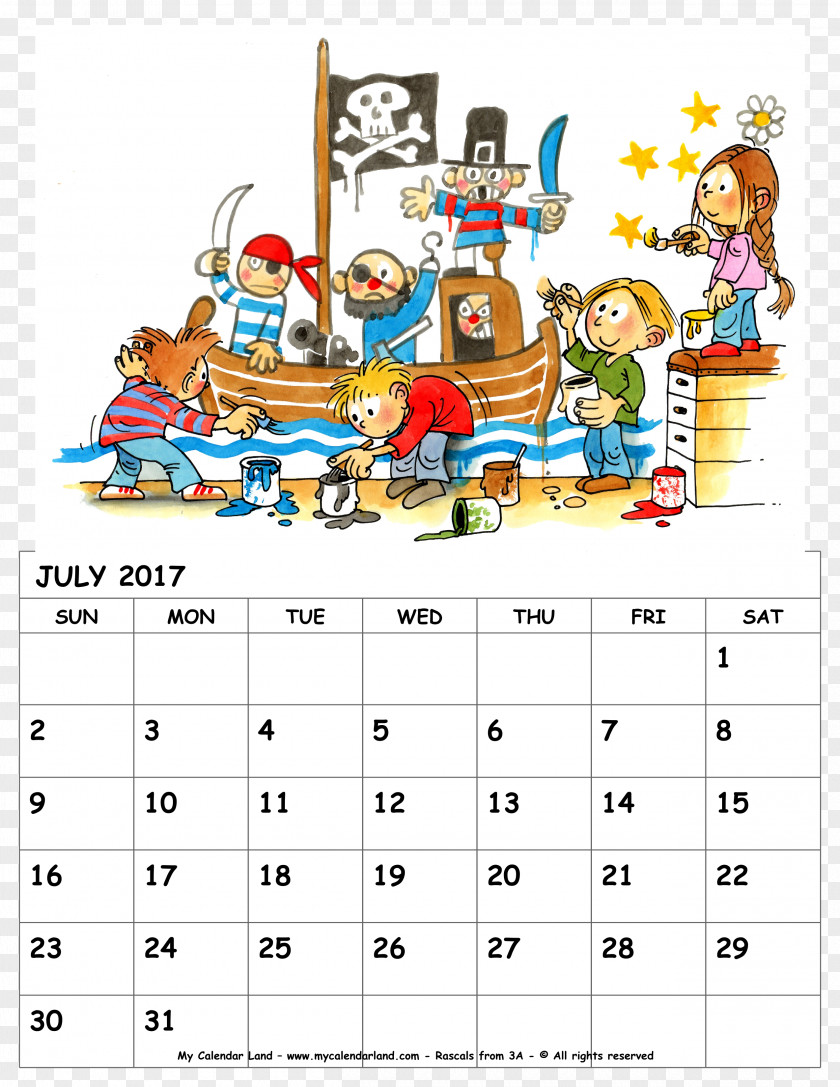 Calendar July 2018 0 Child 1 PNG