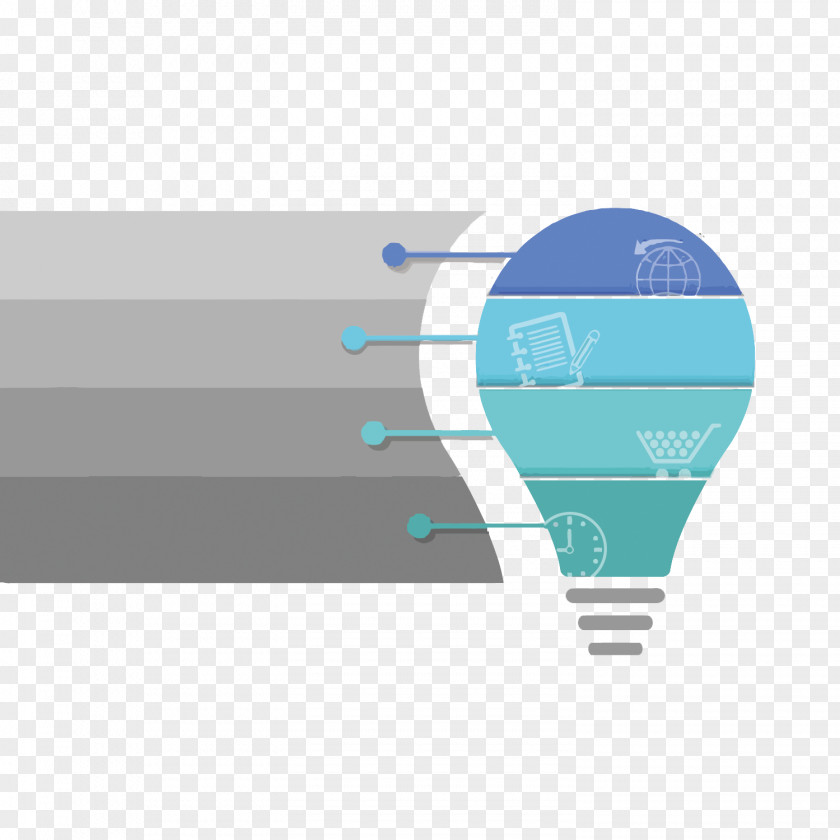 Vector Bulb Graphic Design Blue PNG