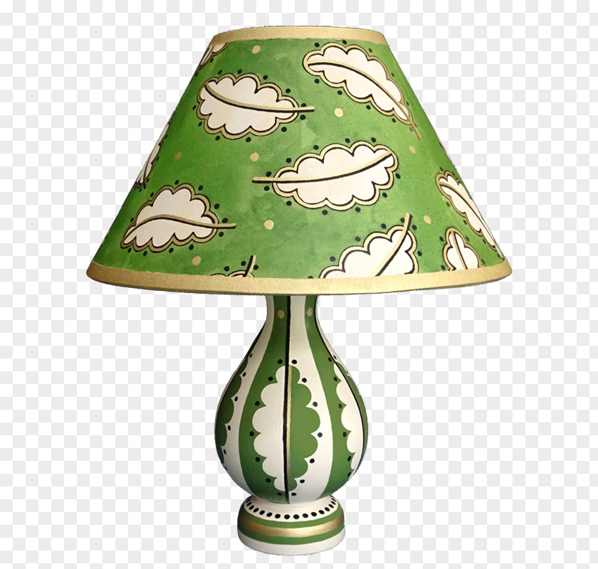 Painted Gold Foil Lamp Shades Oak Ceramic Tree PNG