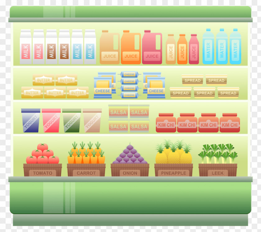 Supermarket Shelves Grocery Store Clip Art PNG