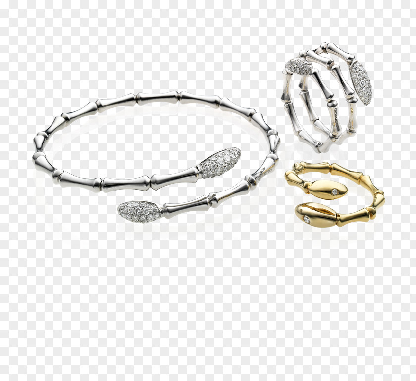 Bamboo Ring Bangle Bracelet Gold Diamond PNG