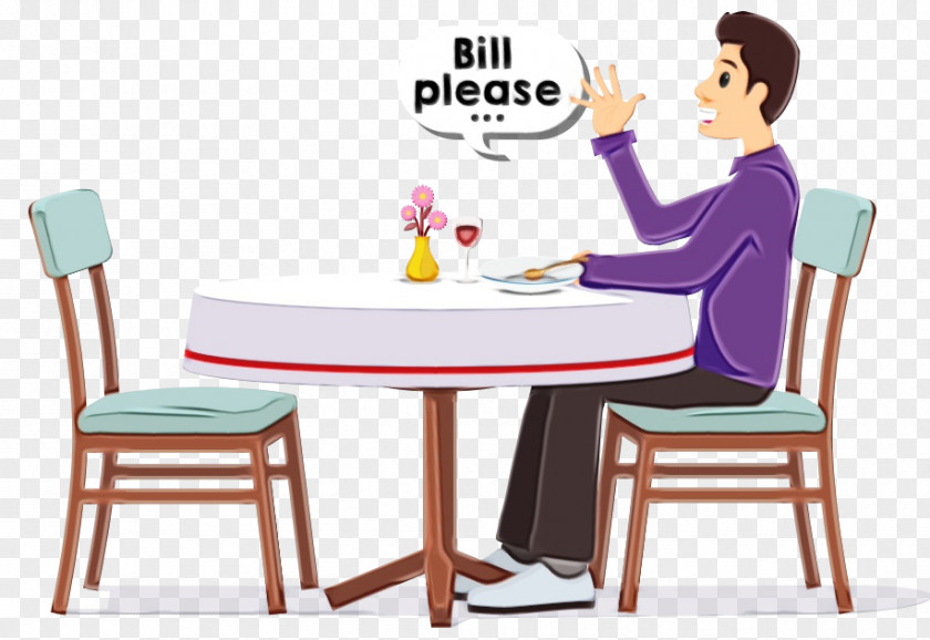 Cafe Restaurant Cartoon Customer Waiter PNG