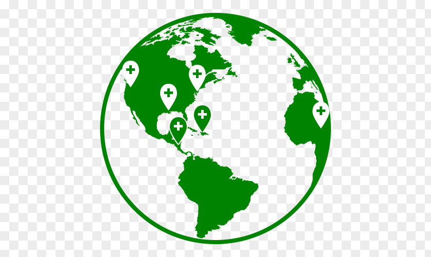 Green Cross Globe World Map Earth Fox School Of Business And Management PNG