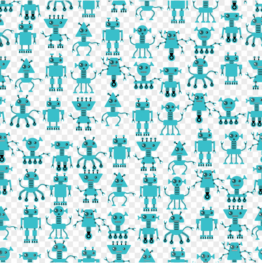 Robot Background Blue Wallpaper PNG