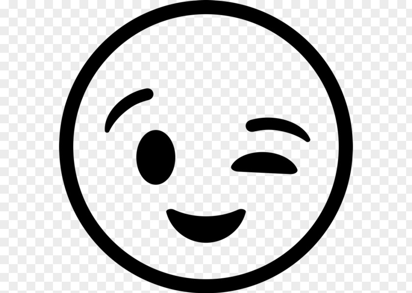 Smiley Wink Emoji Emoticon Rubber Stamp PNG