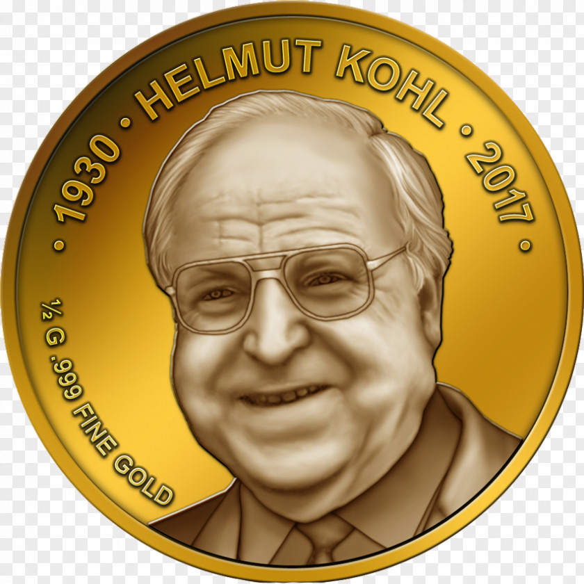 Coin Helmut Kohl Gold Franc PNG