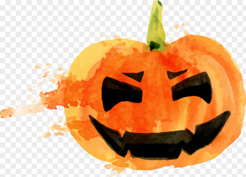 Halloween Pumpkin Watercolor Jack-o'-lantern Calabaza PNG