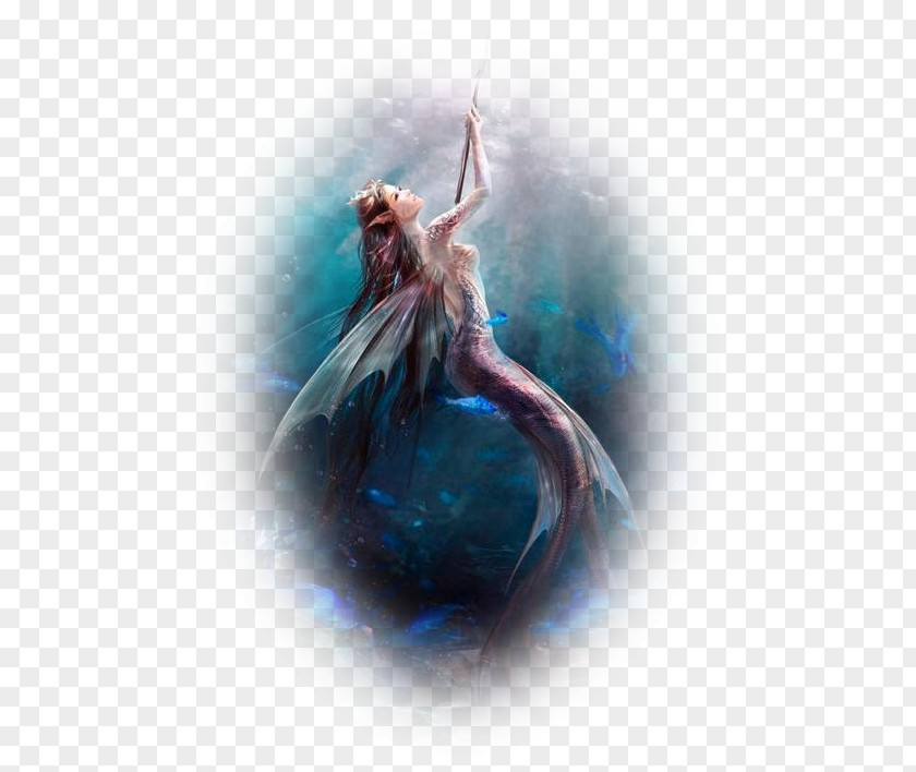 Mermaid Art Siren Legendary Creature Painting PNG