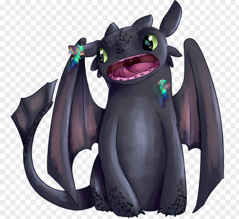Toothless Dragon Figurine Legendary Creature PNG