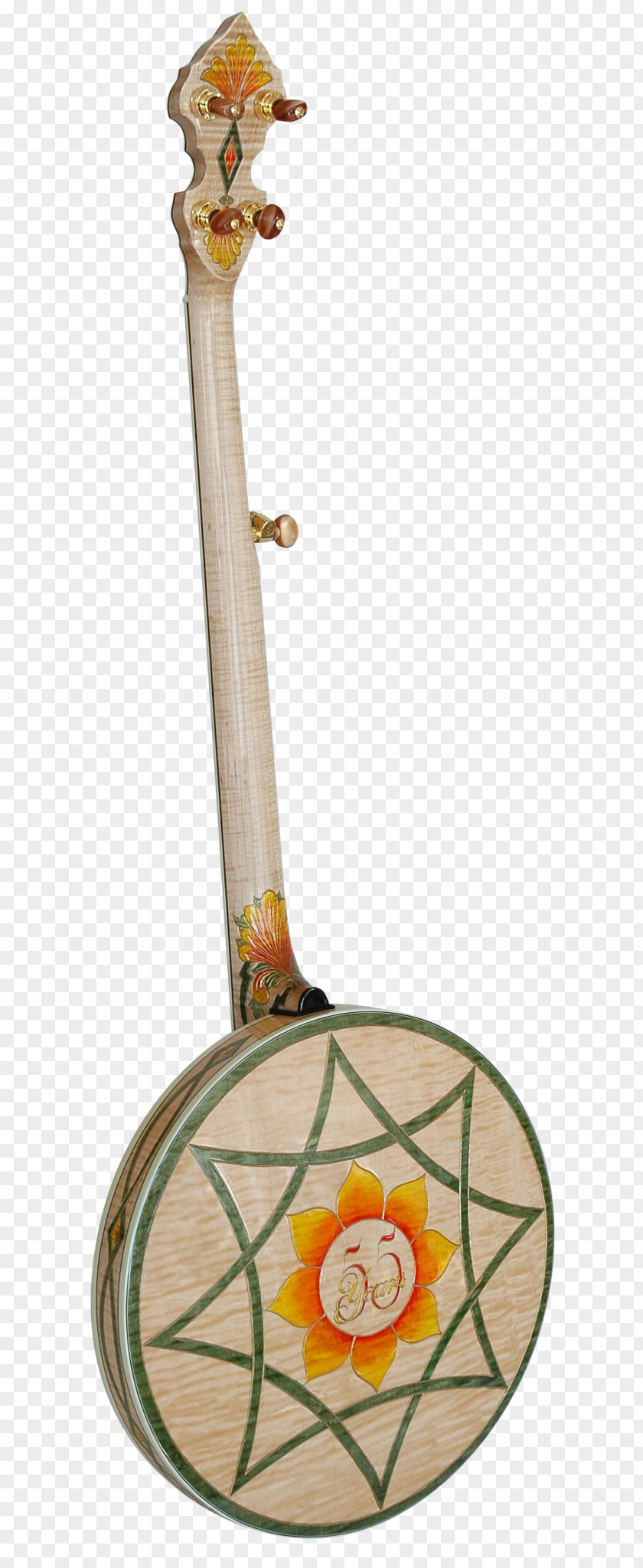 Traditional Lotus Plucked String Instrument Banjo Instruments Inlay PNG