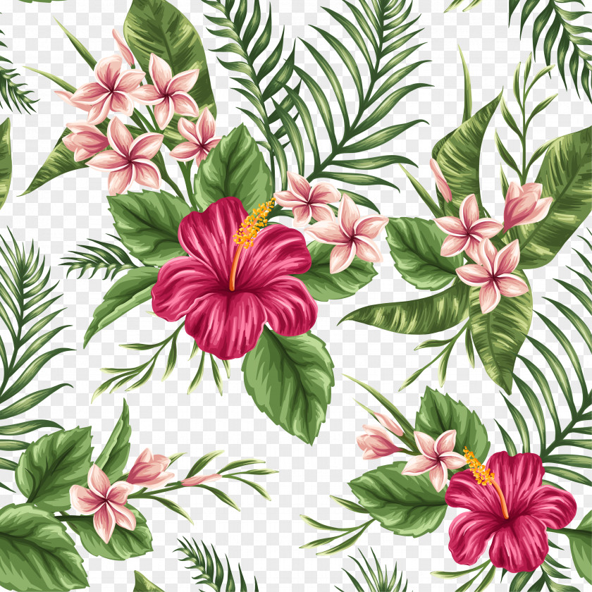 Hand-painted Colorful Flowers Flower Euclidean Vector No PNG