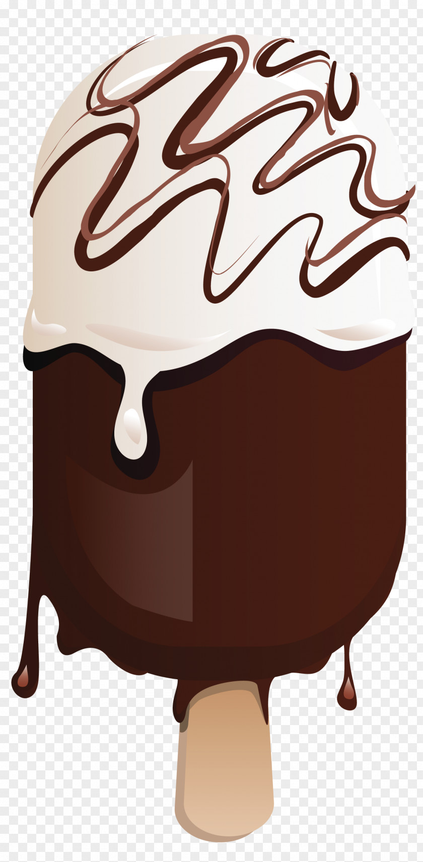 Transparent Ice Cream Stick Clipart Cone Chocolate Sundae PNG