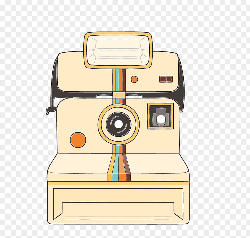 White Polaroid Camera Photographic Film Cartoon Instant Corporation PNG