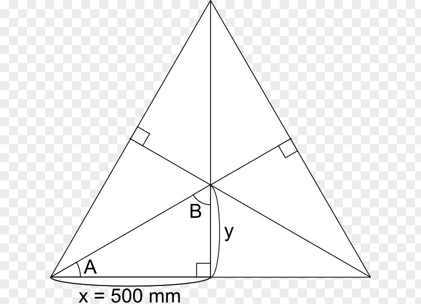 Triangle Point Line Art White PNG