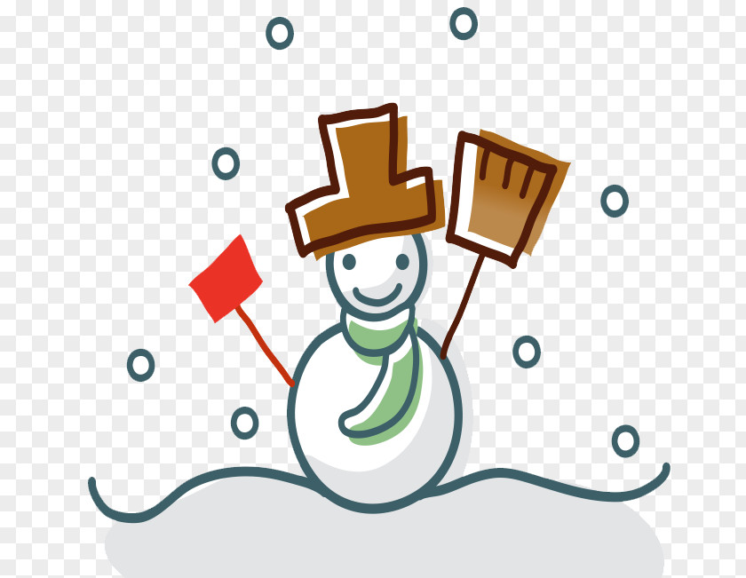 Winter Snowman Paper PNG