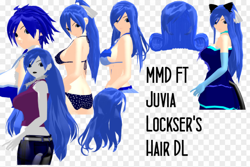 Hair Juvia Lockser Gray Fullbuster Blue Coloring PNG