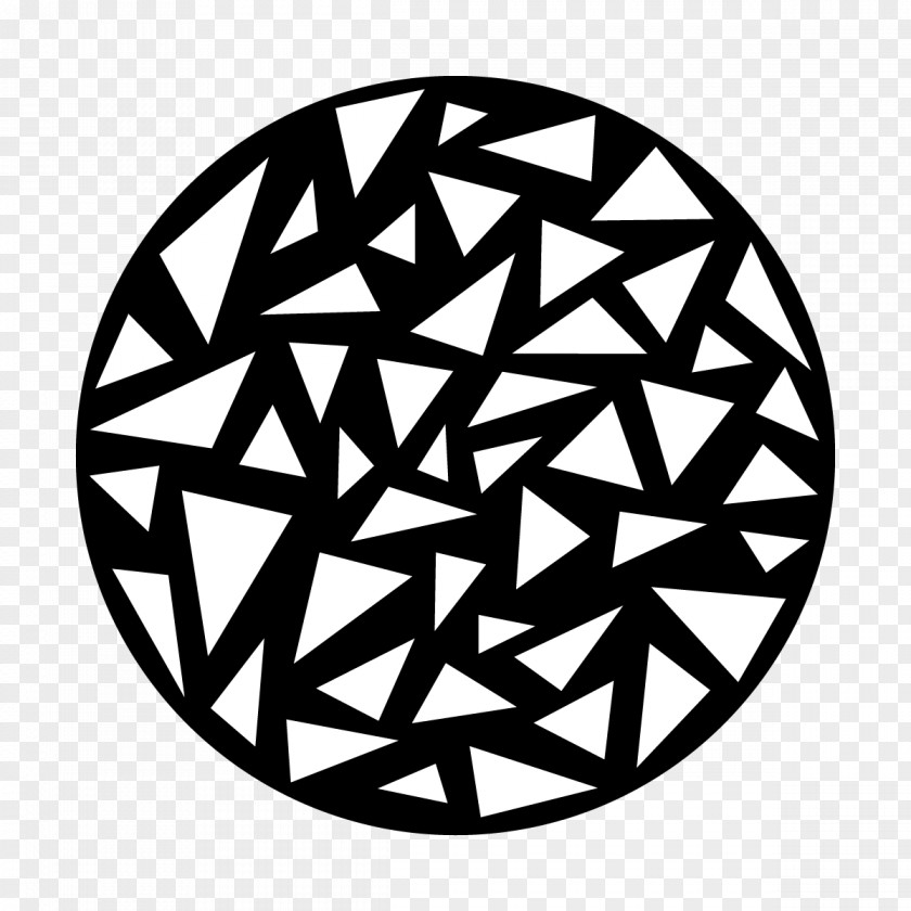 Blackandwhite Triangle Pattern Line Font Circle PNG
