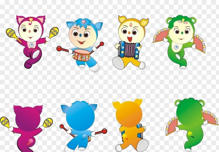 Cute Cartoon Doll Illustration PNG