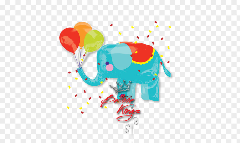 Balloon World Circus Mylar Elephantidae PNG