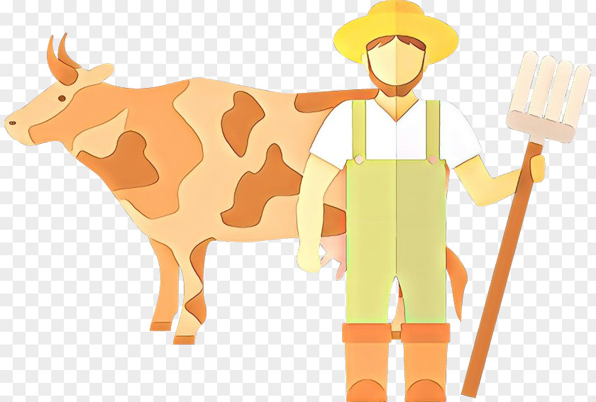 Cartoon Bovine Cow-goat Family Working Animal PNG